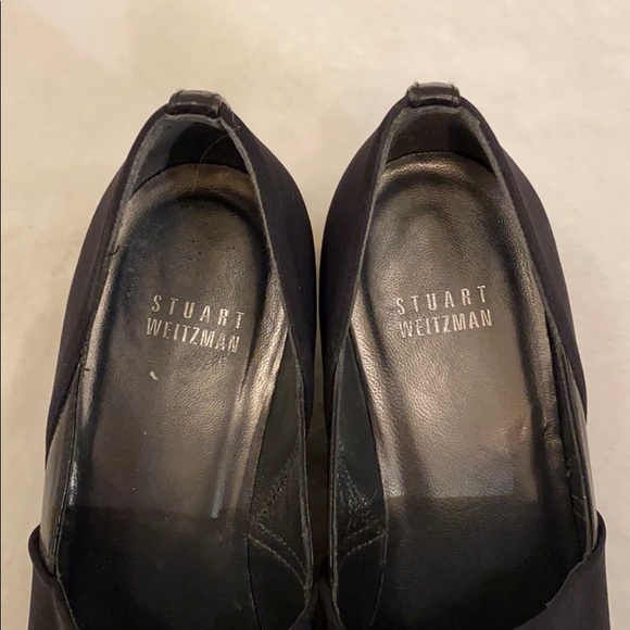 Stuart Weitzman Black Wedge Round Toe Shoe - Picture 4 of 6